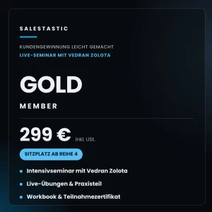 Gold Member Ticket – Kundengewinnung leicht gemacht | Linz, 05 & 06. November 2026